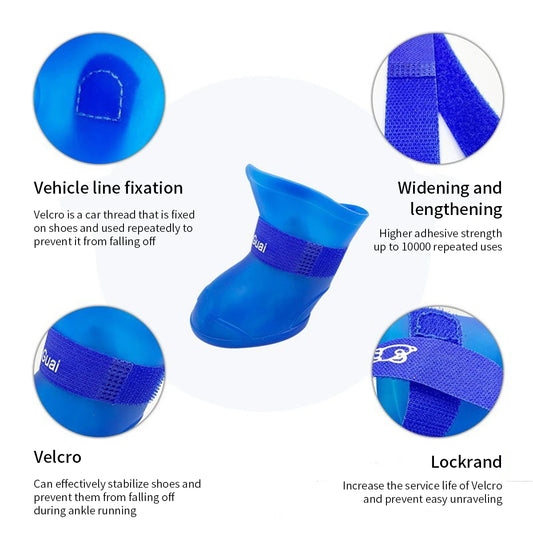 No More Muddy Paws! Waterproof Dog Rain Boots (Set of 4)