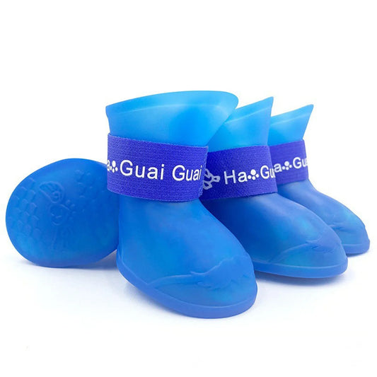 No More Muddy Paws! Waterproof Dog Rain Boots (Set of 4)